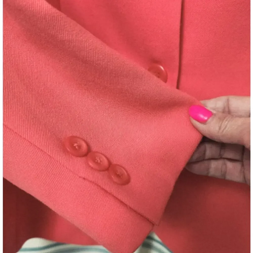 Pendleton 100% Virgin Wool Coral Color Blazer Size 10